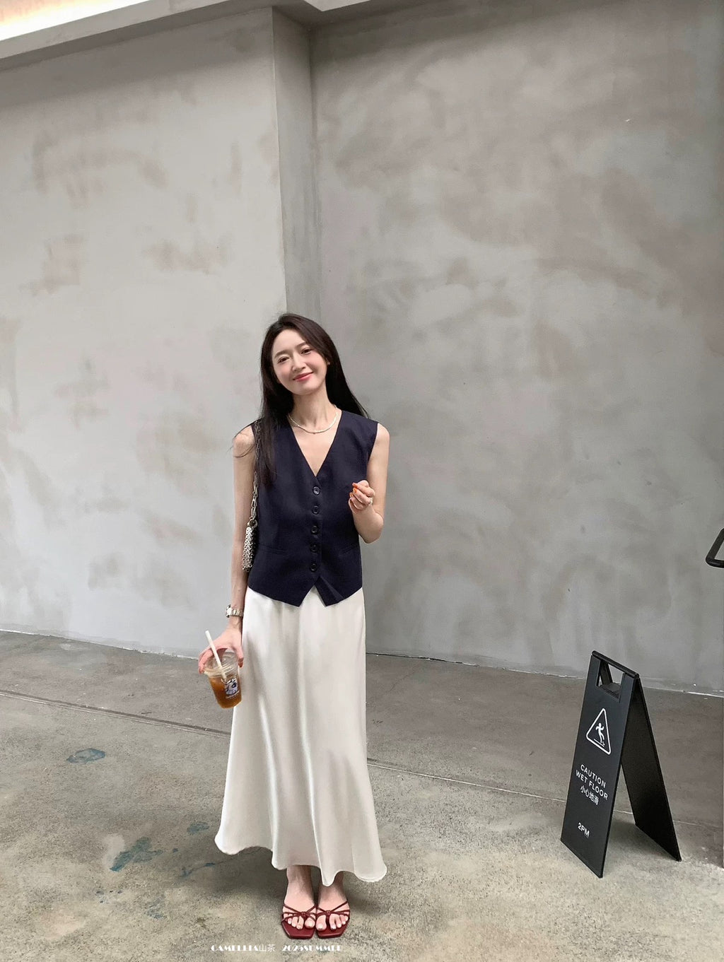 LS002 缎面气质鱼尾长裙｜Ready stock 现货