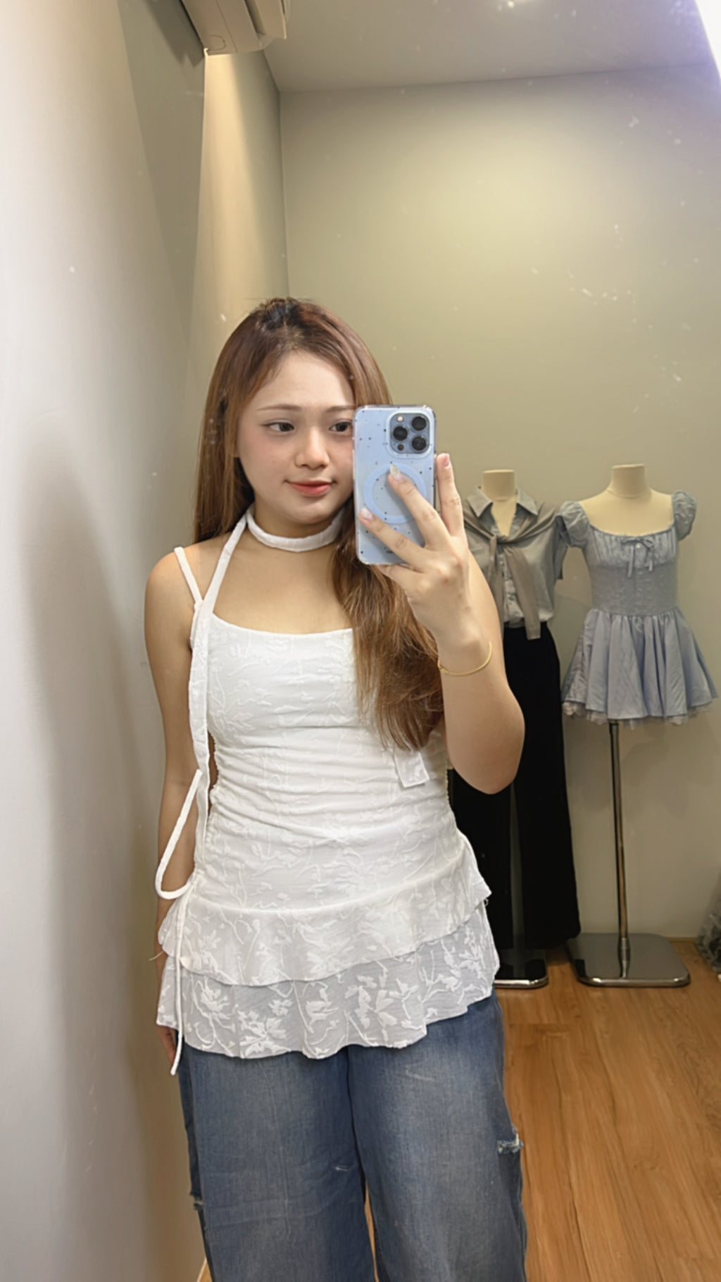 B024 甜美挂脖飘带吊带上衣｜Ready stock 现货