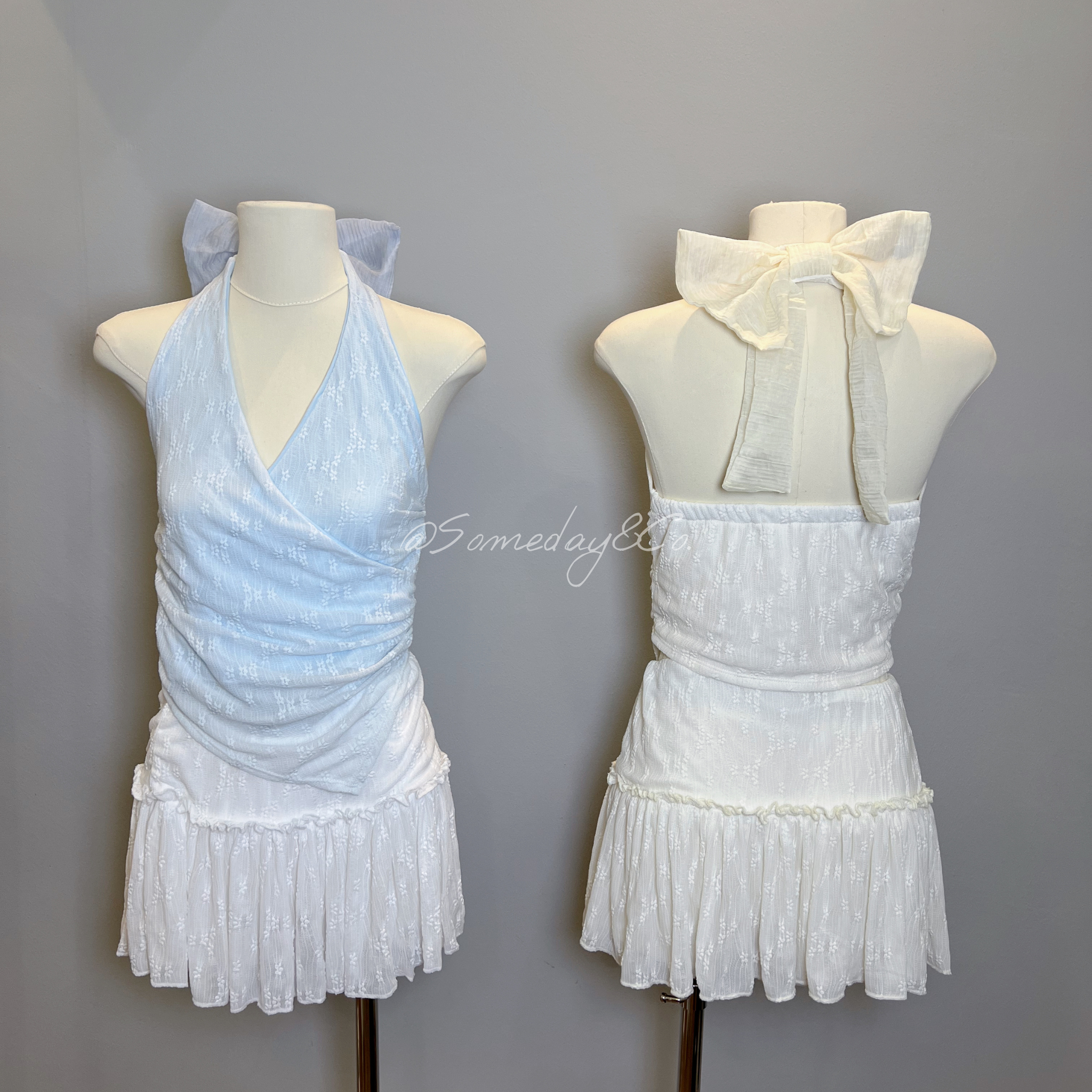 B011 蝴蝶结挂脖露背上衣｜Ready stock 现货