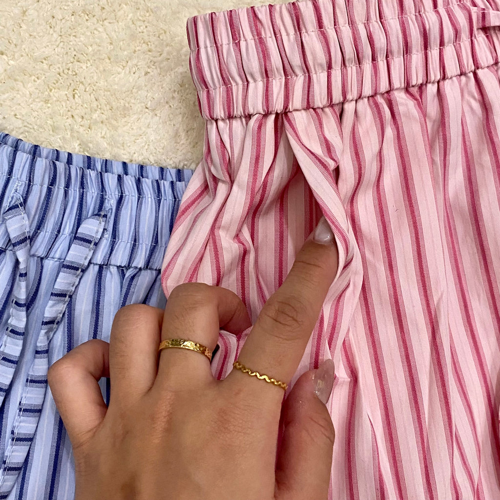 SP008 韩系条纹花边短裤｜Ready stock 现货