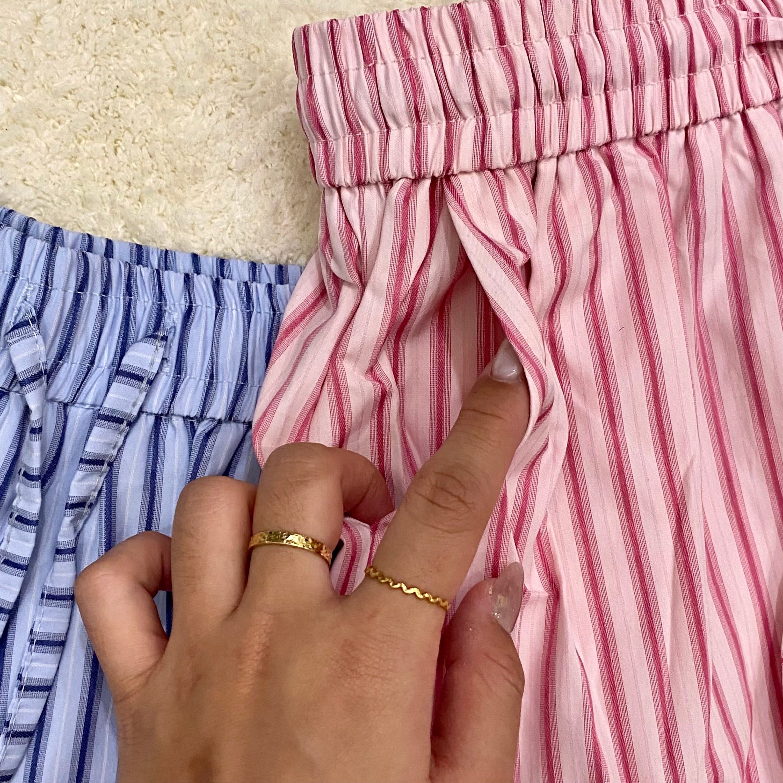 SP008 韩系条纹花边短裤｜Ready stock 现货