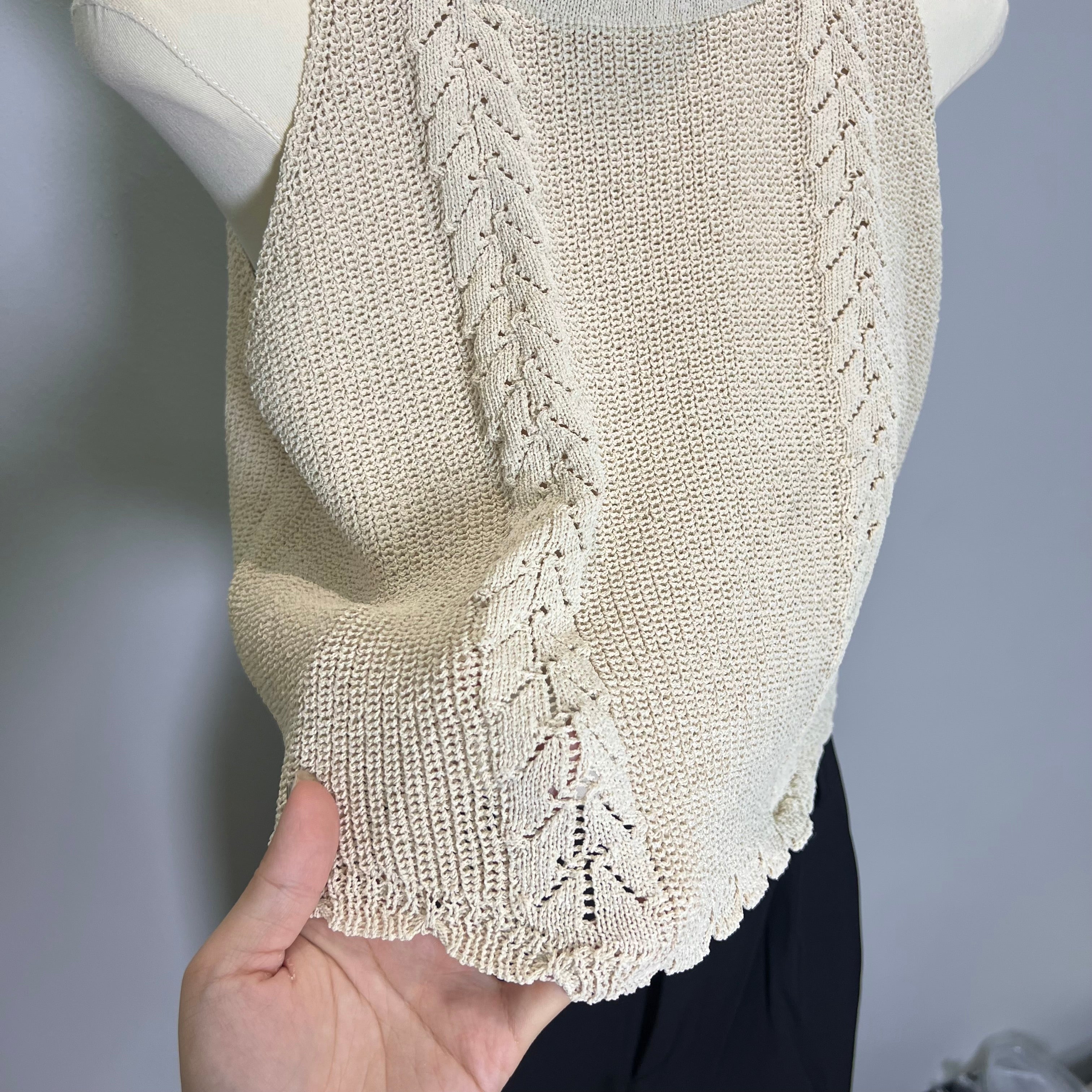 B021 气质挂脖绑带针织上衣｜Ready stock 现货