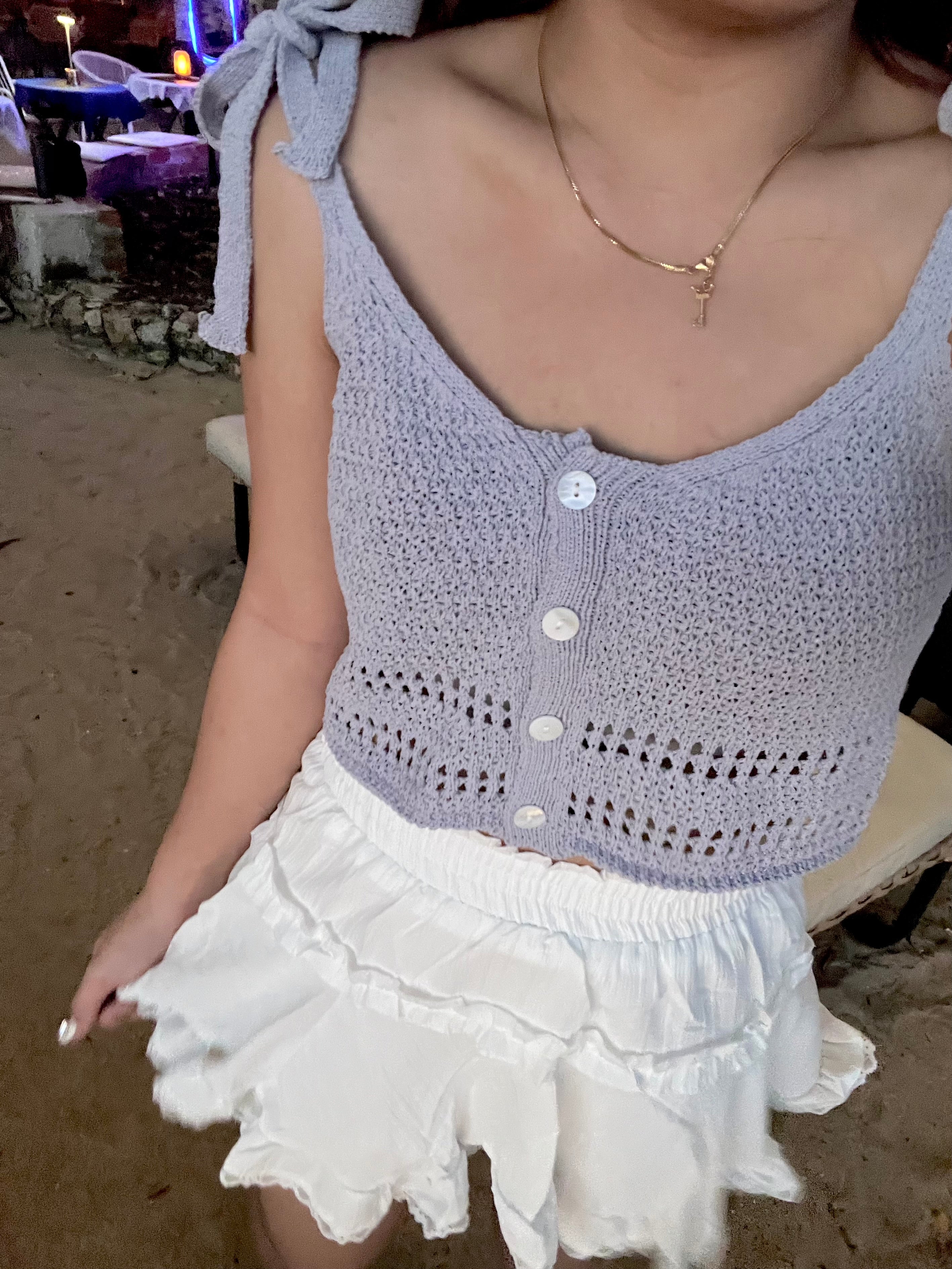 B020 韩系绑带针织上衣｜Ready stock 现货