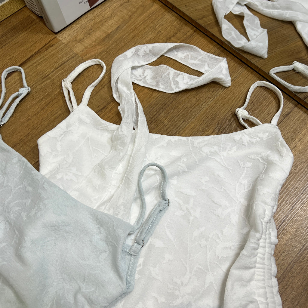 B024 甜美挂脖飘带吊带上衣｜Ready stock 现货