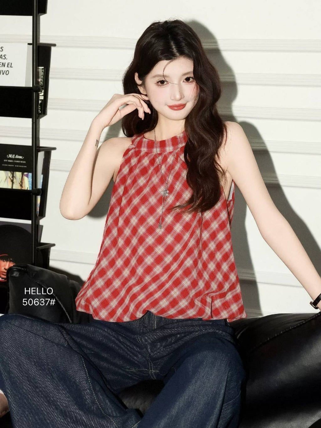 B001 复古格纹上衣｜Ready stock 现货