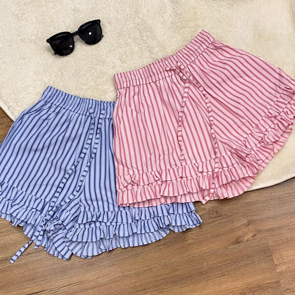 SP008 韩系条纹花边短裤｜Ready stock 现货