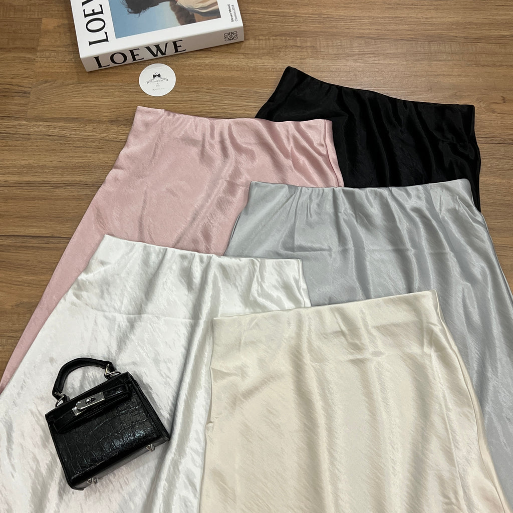 LS002 缎面气质鱼尾长裙｜Ready stock 现货