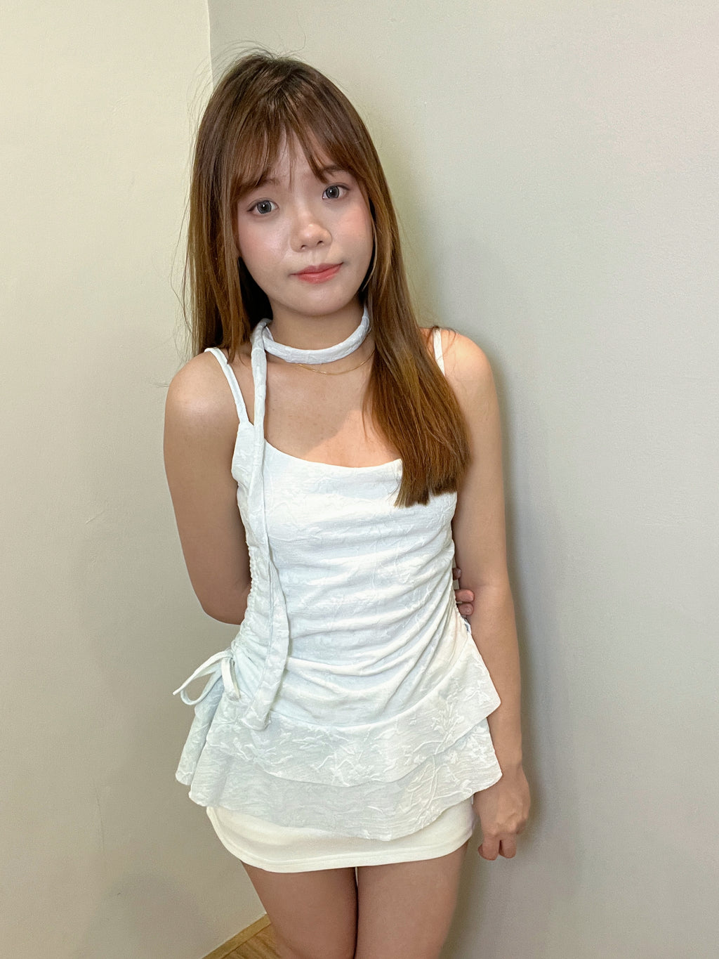 B024 甜美挂脖飘带吊带上衣｜Ready stock 现货