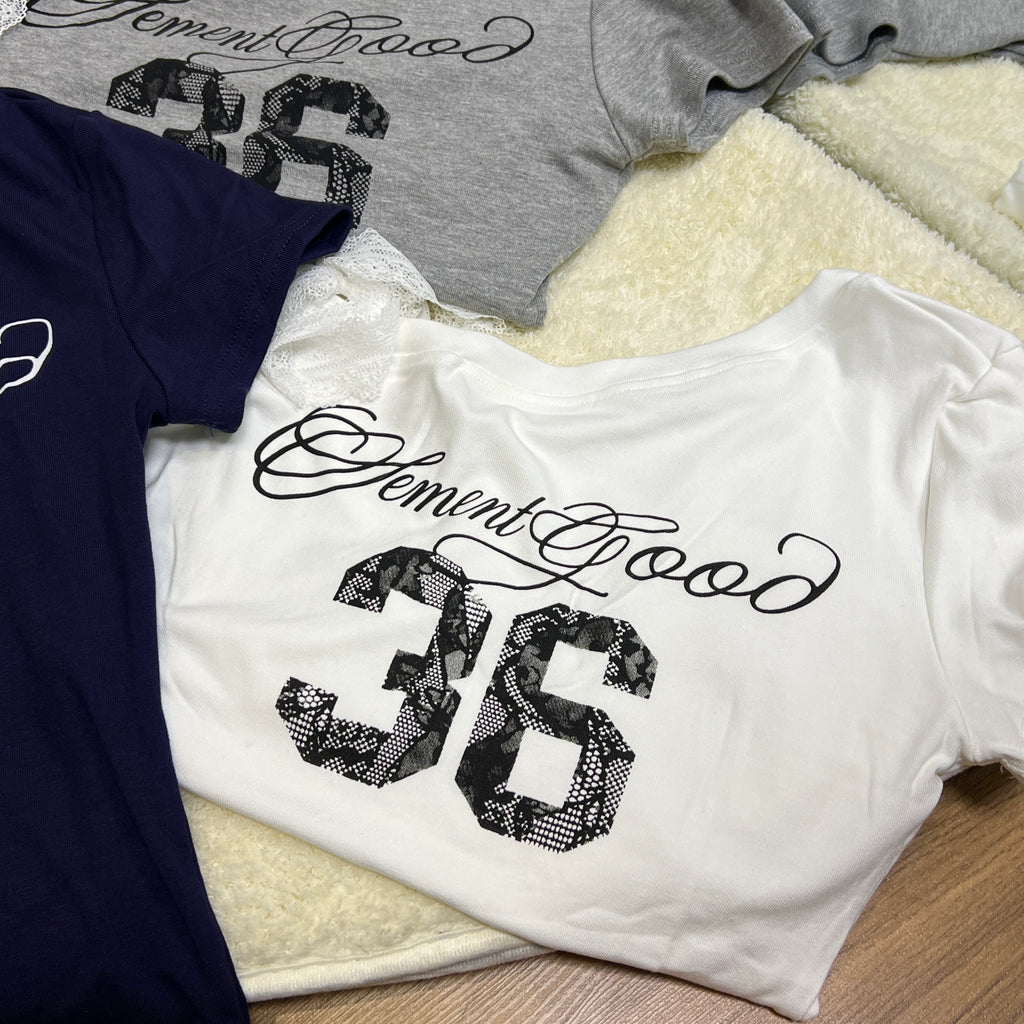 T006 美式辣妹风斜肩绑带T恤上衣｜Ready stock 现货