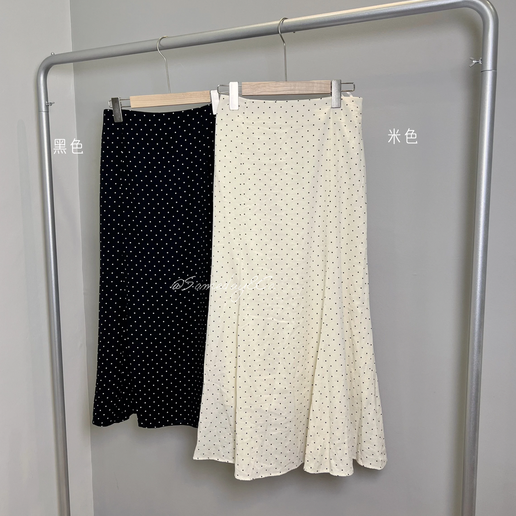 LS001 韩系波点鱼尾长裙｜Ready stock 现货