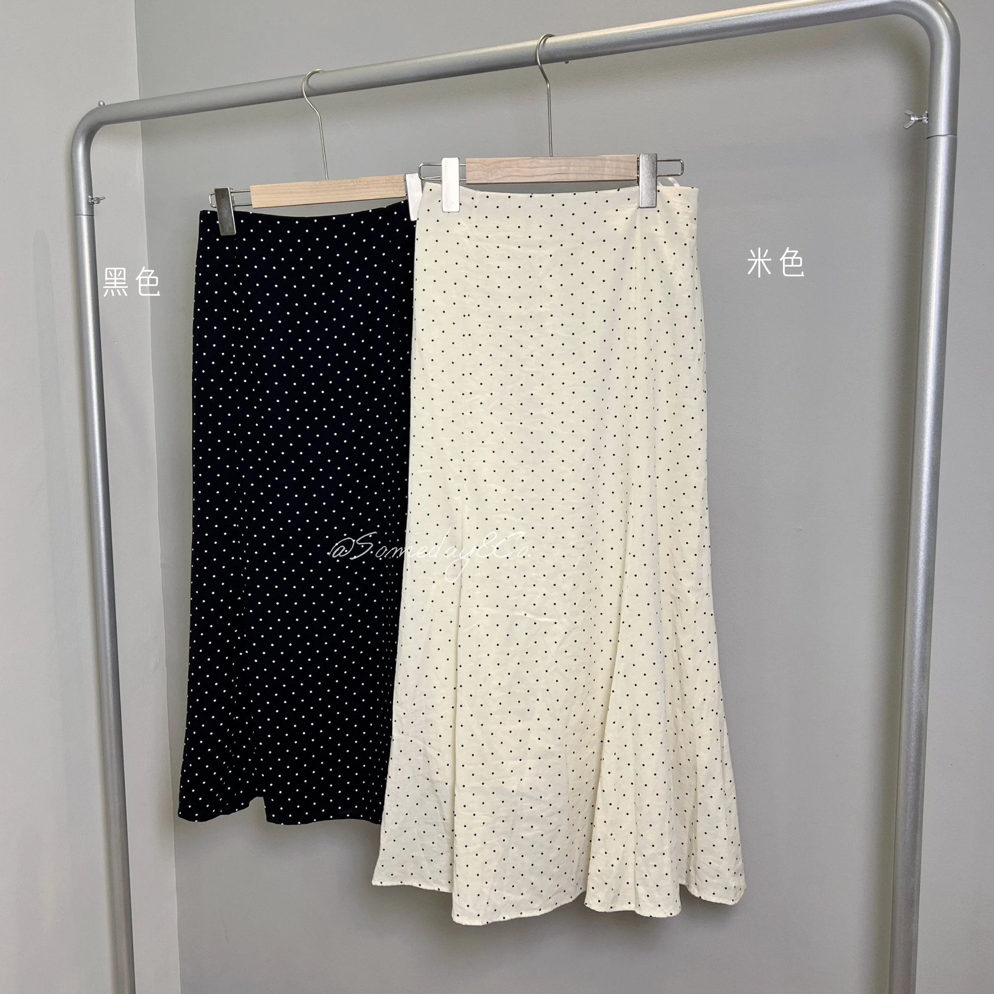 LS001 韩系波点鱼尾长裙｜Ready stock 现货