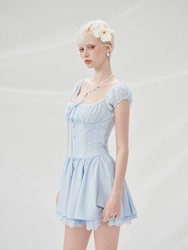 S007 公主拼接双层连衣裙｜Ready stock 现货