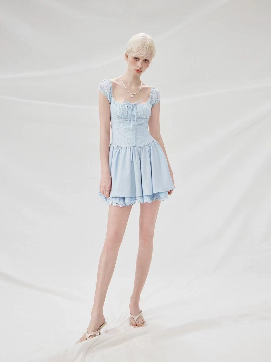 S007 公主拼接双层连衣裙｜Ready stock 现货