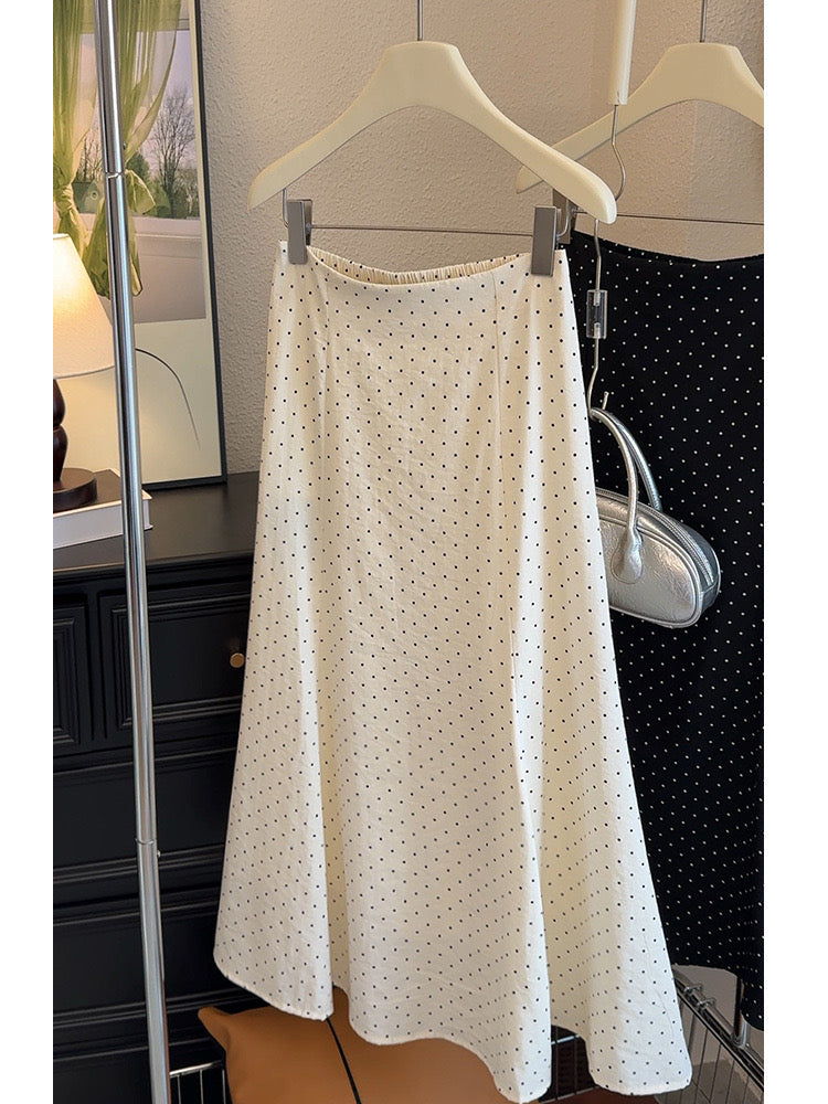 LS001 韩系波点鱼尾长裙｜Ready stock 现货