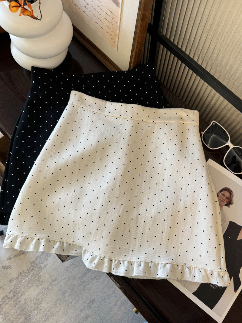 SS002 韩系波点短裙｜Ready stock 现货