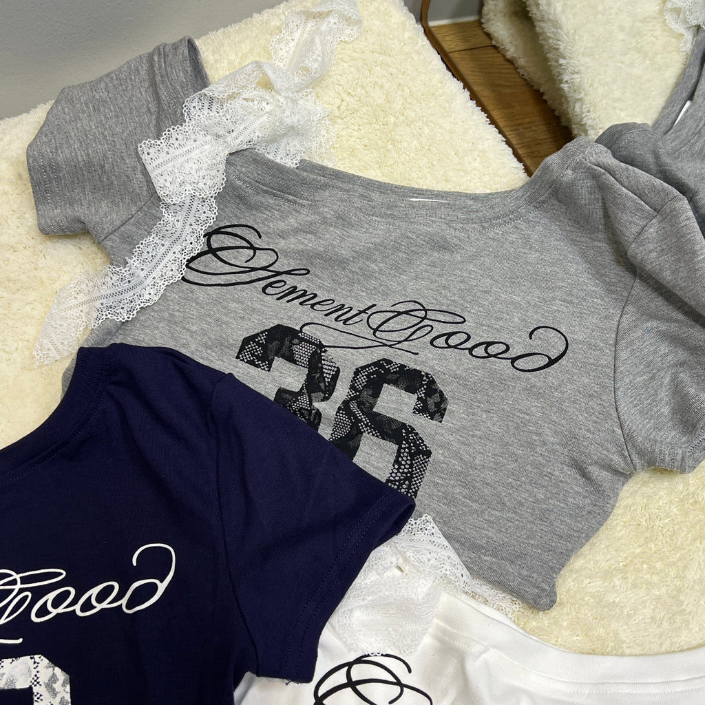 T006 美式辣妹风斜肩绑带T恤上衣｜Ready stock 现货