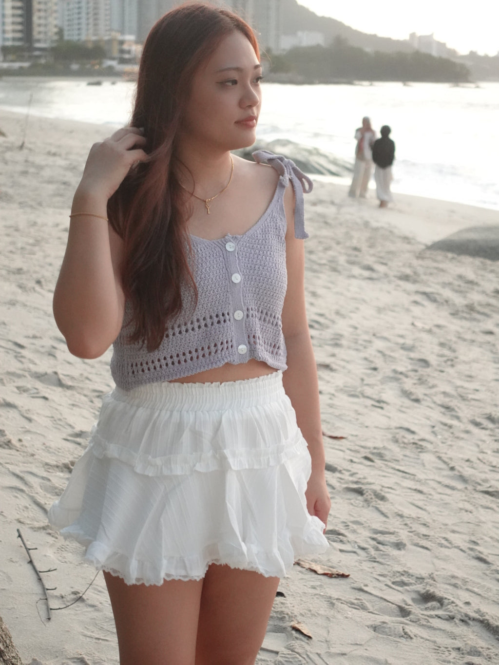 B020 韩系绑带针织上衣｜Ready stock 现货