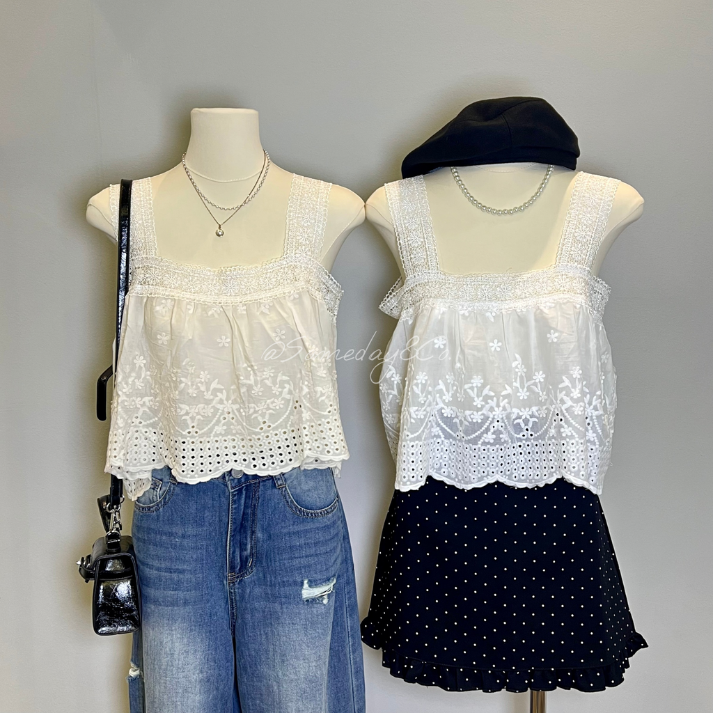 B018 韩系镂空上衣｜Ready Stock 现货