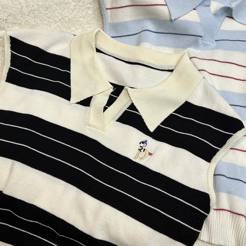 T001 条纹狗狗针织上衣｜Ready stock 现货