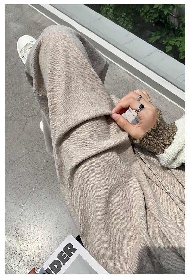 LP003 磨毛阔腿休闲长裤｜Ready stock 现货