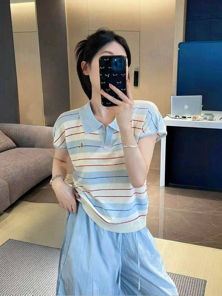 T001 条纹狗狗针织上衣｜Ready stock 现货