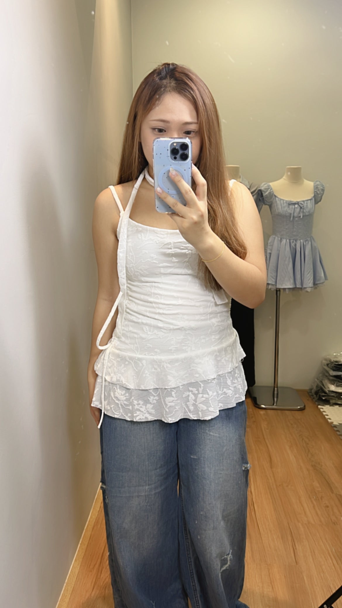 B024 甜美挂脖飘带吊带上衣｜Ready stock 现货