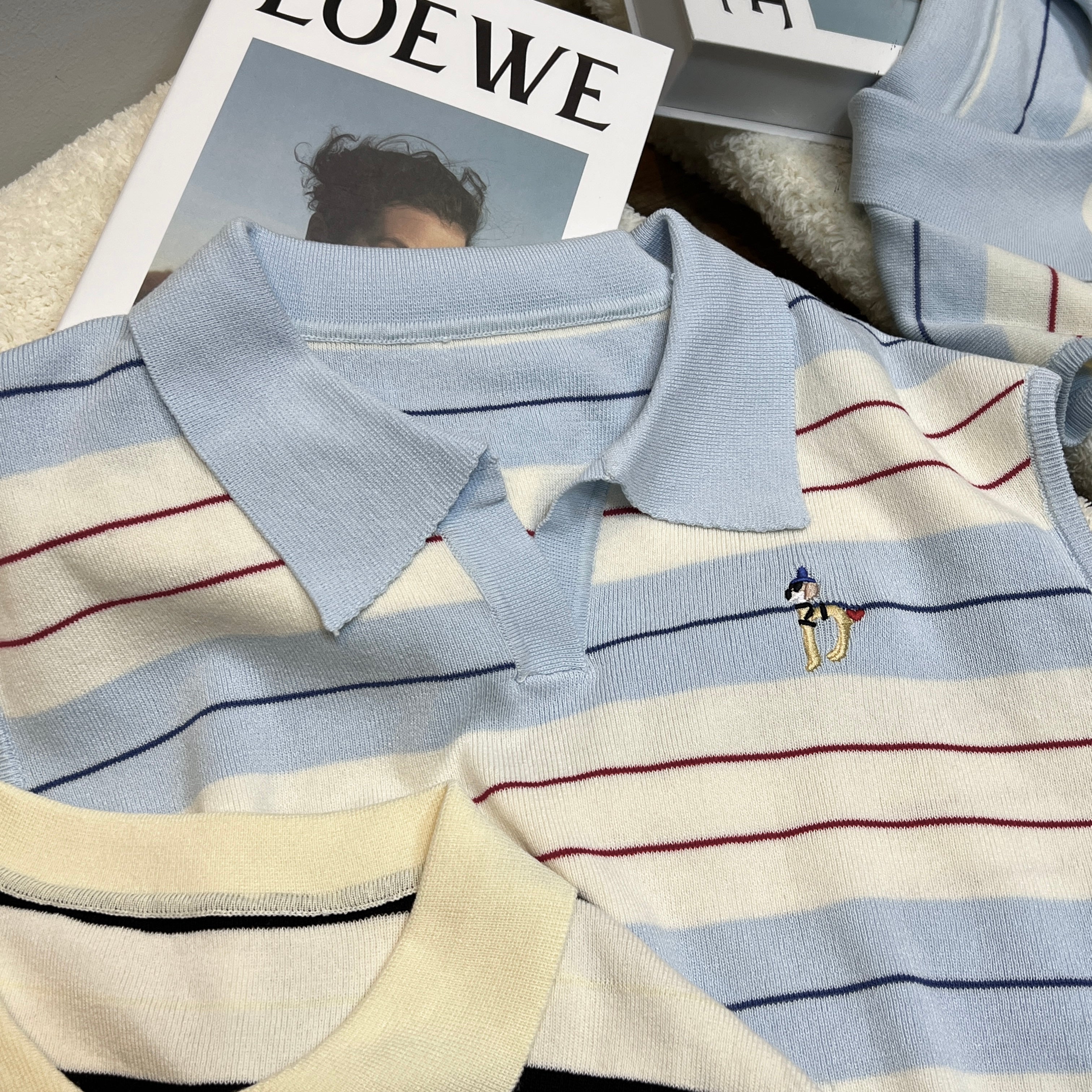 T001 条纹狗狗针织上衣｜Ready stock 现货