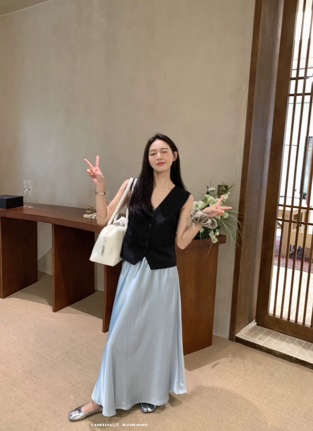 LS002 缎面气质鱼尾长裙｜Ready stock 现货