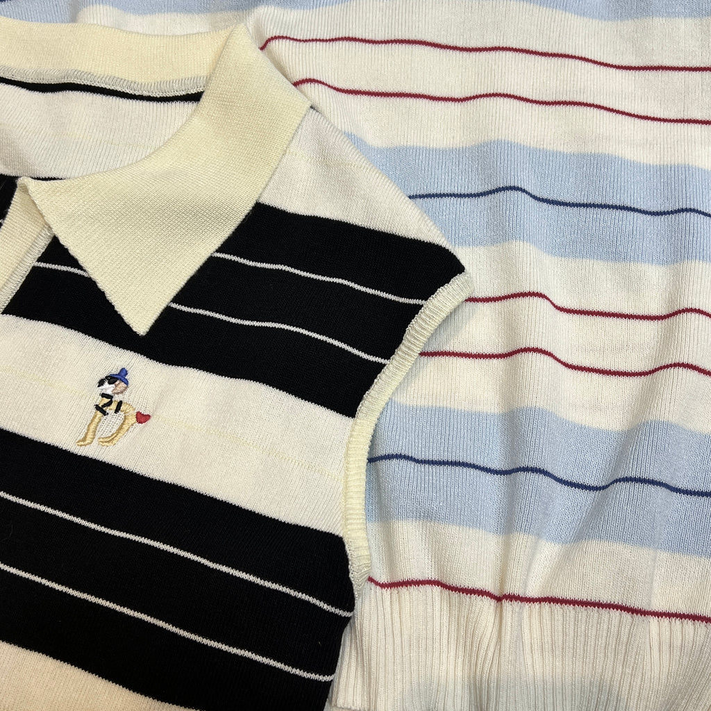T001 条纹狗狗针织上衣｜Ready stock 现货