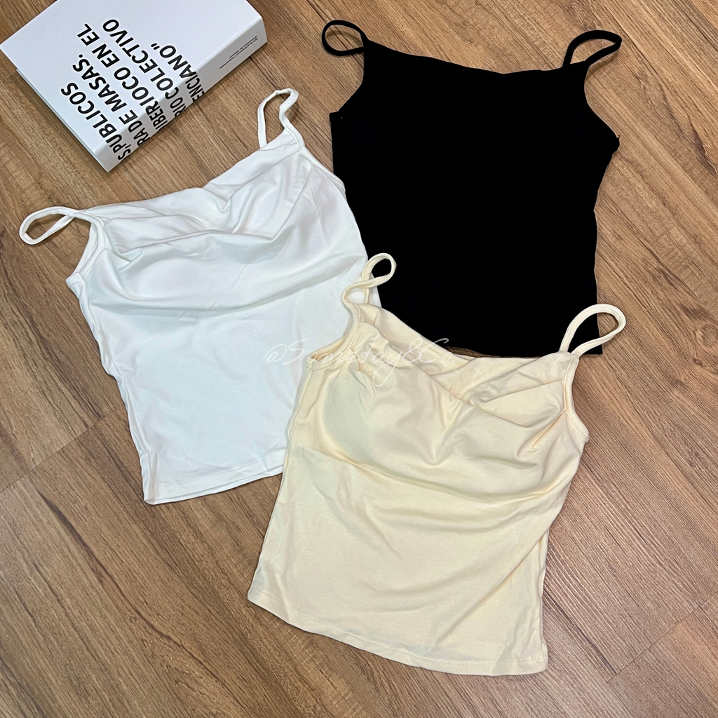 B015 甜美褶皱吊带背心｜Ready stock 现货