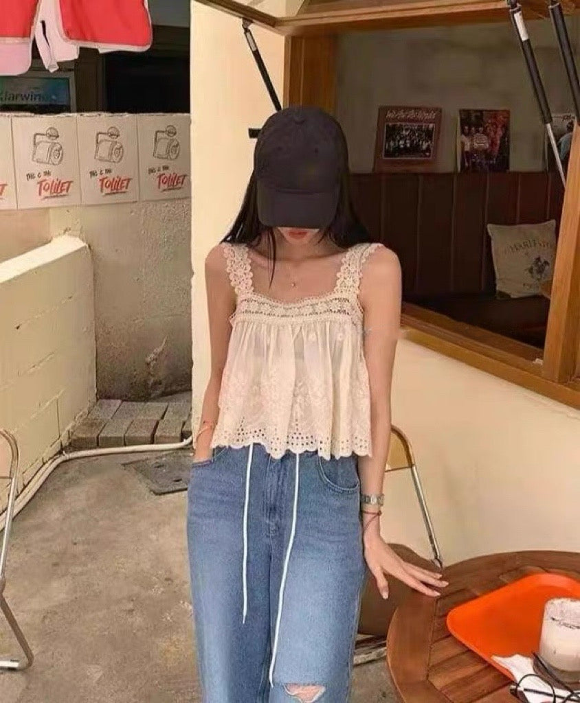 B018 韩系镂空上衣｜Ready Stock 现货