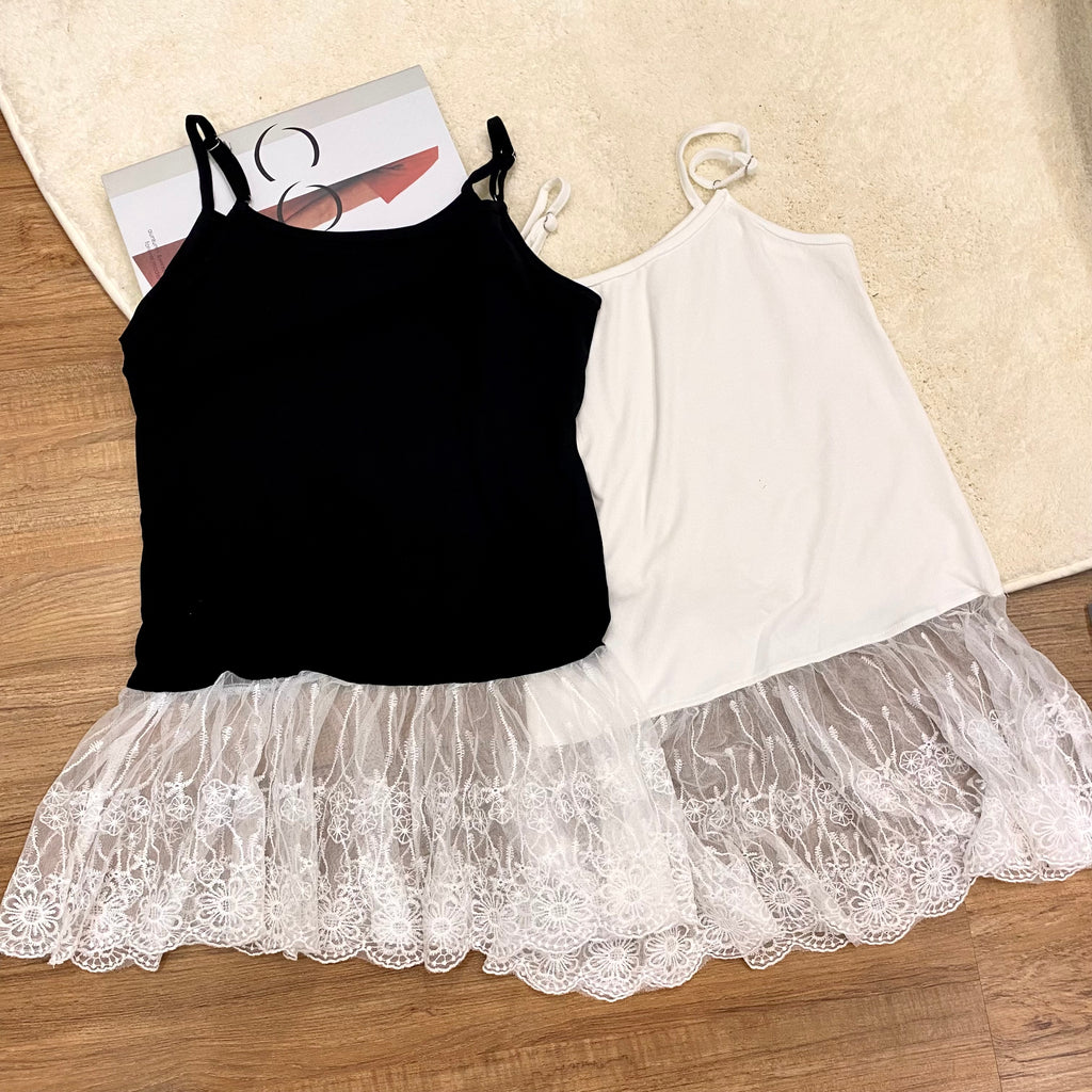 B027 纯欲蕾丝边吊带上衣｜Ready stock 现货