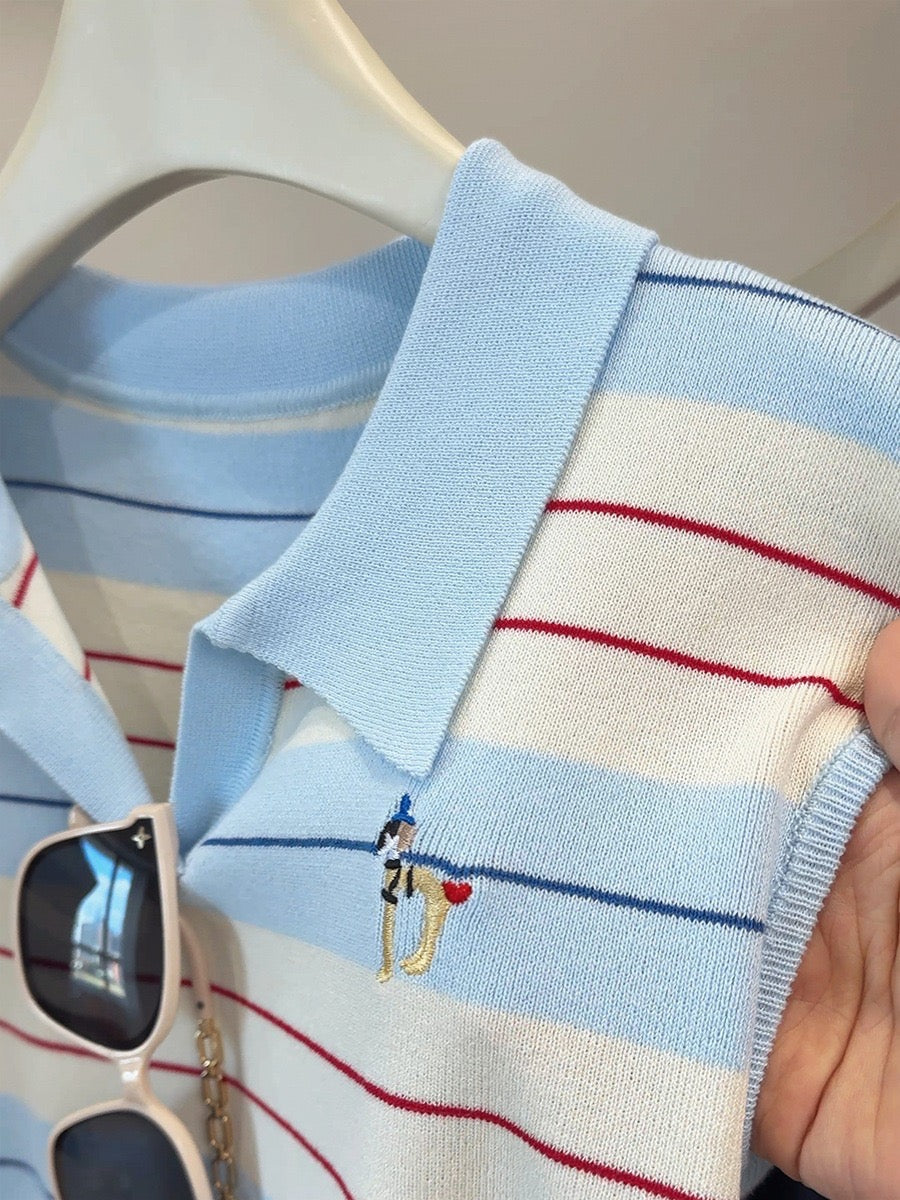 T001 条纹狗狗针织上衣｜Ready stock 现货