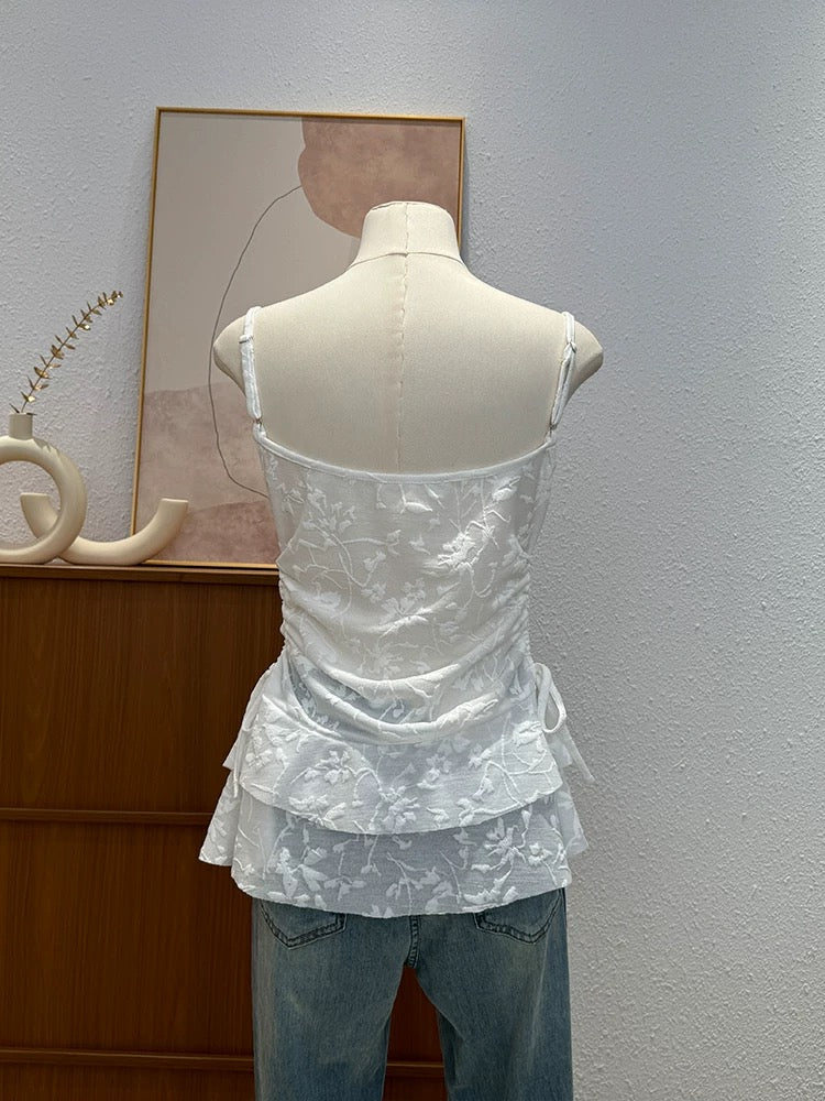 B024 甜美挂脖飘带吊带上衣｜Ready stock 现货