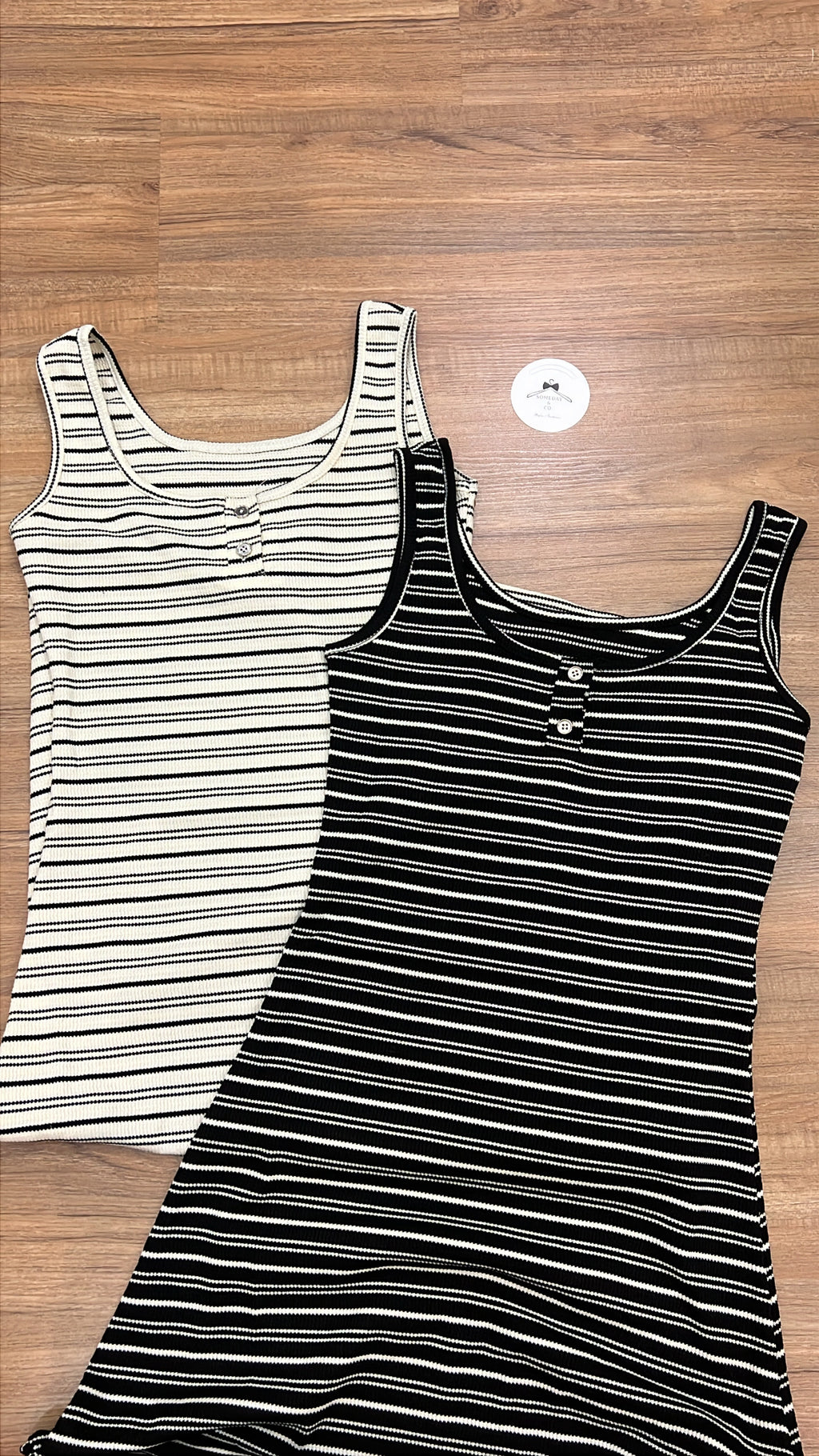 S008 韩系条纹针织长裙｜Ready stock 现货