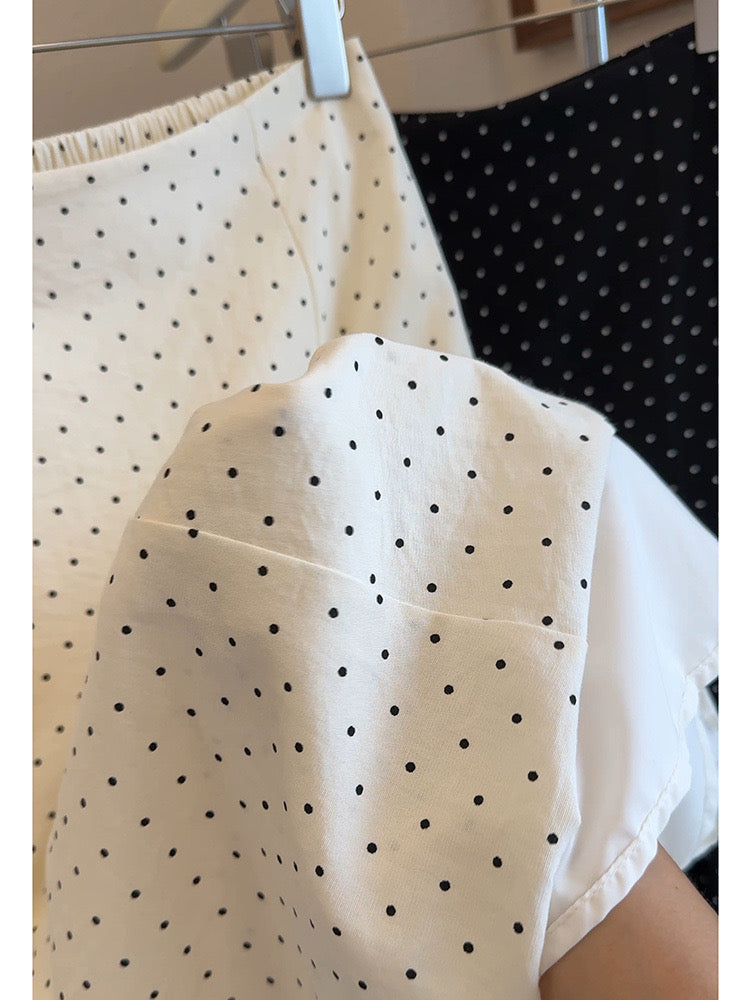 LS001 韩系波点鱼尾长裙｜Ready stock 现货