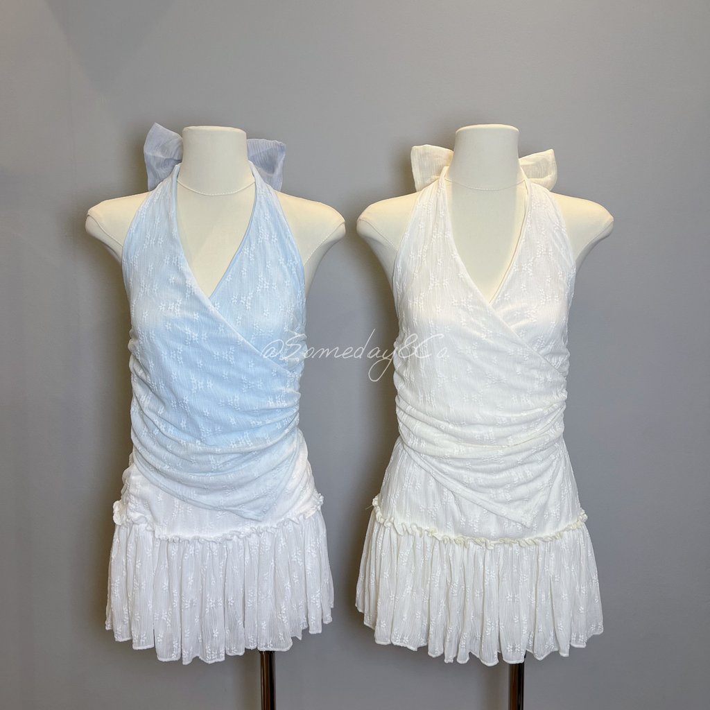 B011 蝴蝶结挂脖露背上衣｜Ready stock 现货