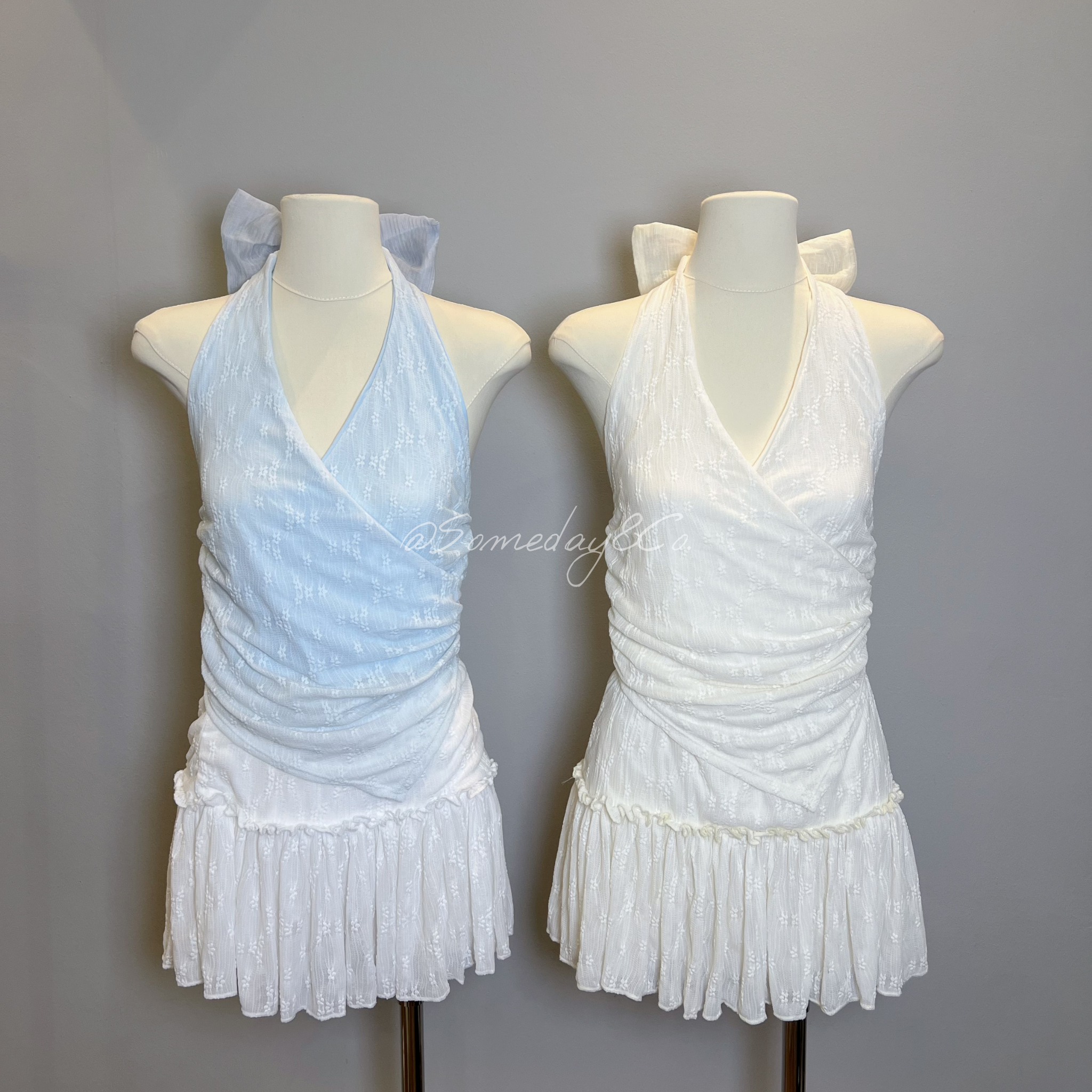 B011 蝴蝶结挂脖露背上衣｜Ready stock 现货