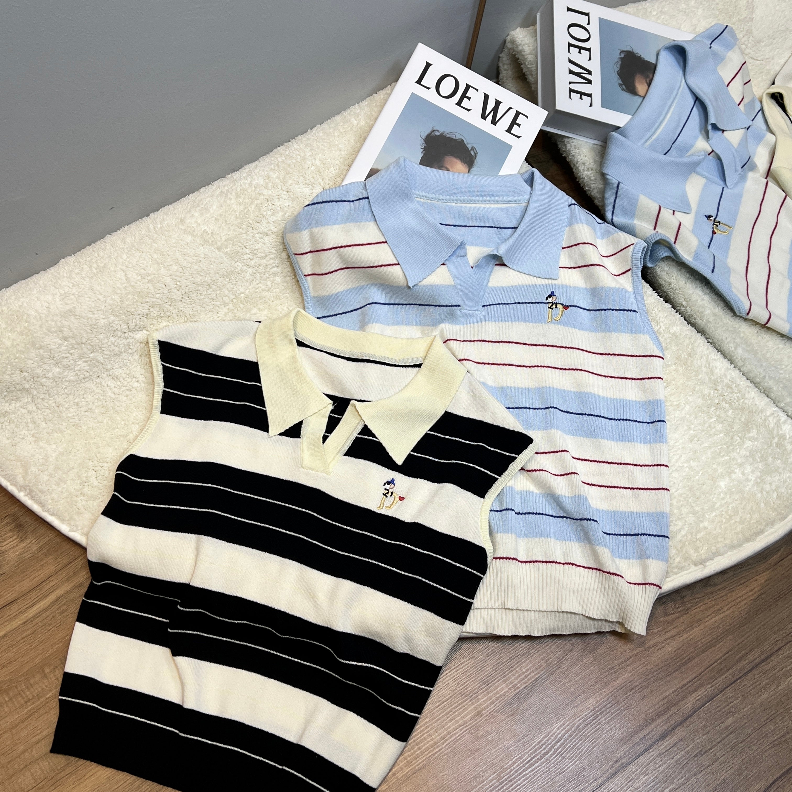 T001 条纹狗狗针织上衣｜Ready stock 现货