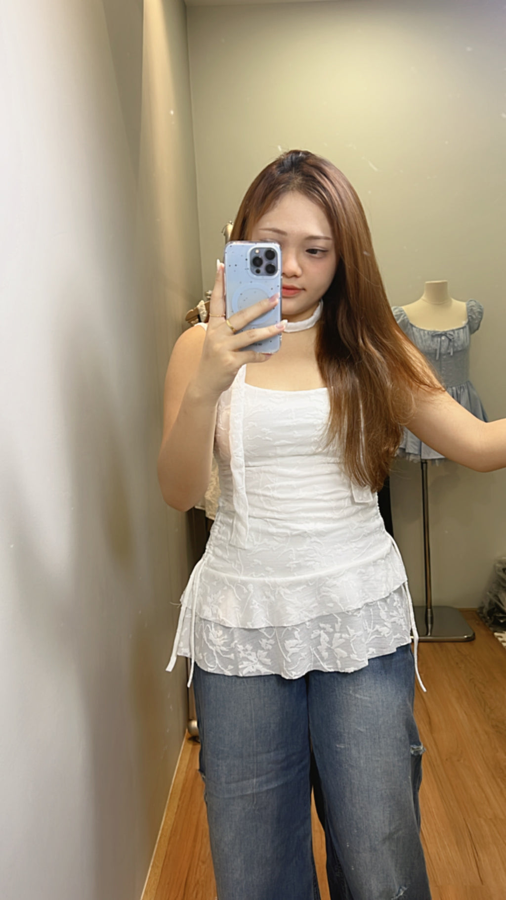 B024 甜美挂脖飘带吊带上衣｜Ready stock 现货