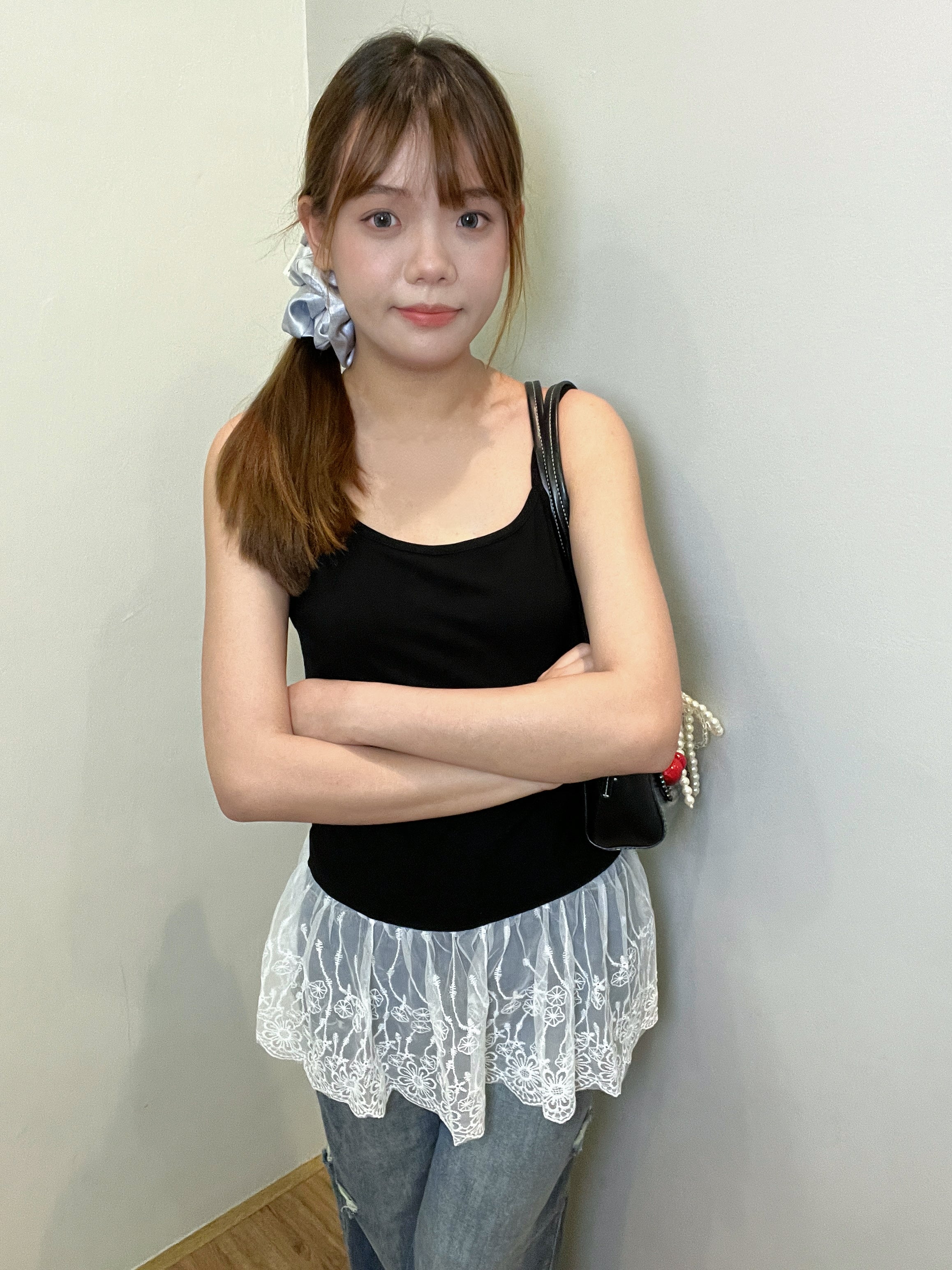 B027 纯欲蕾丝边吊带上衣｜Ready stock 现货