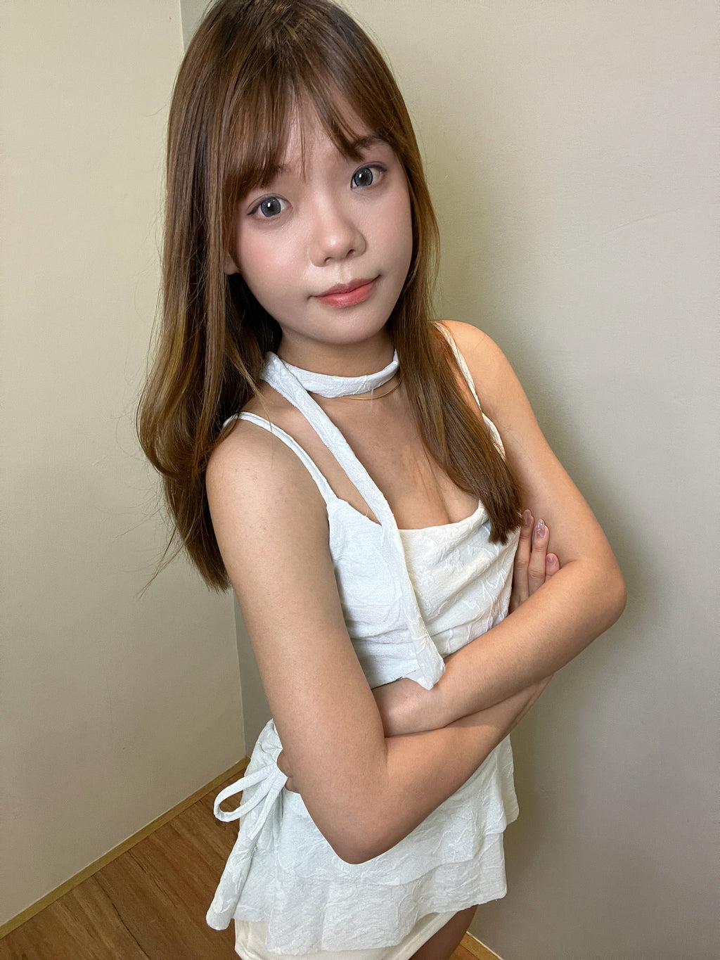 B024 甜美挂脖飘带吊带上衣｜Ready stock 现货