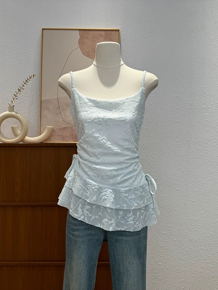 B024 甜美挂脖飘带吊带上衣｜Ready stock 现货