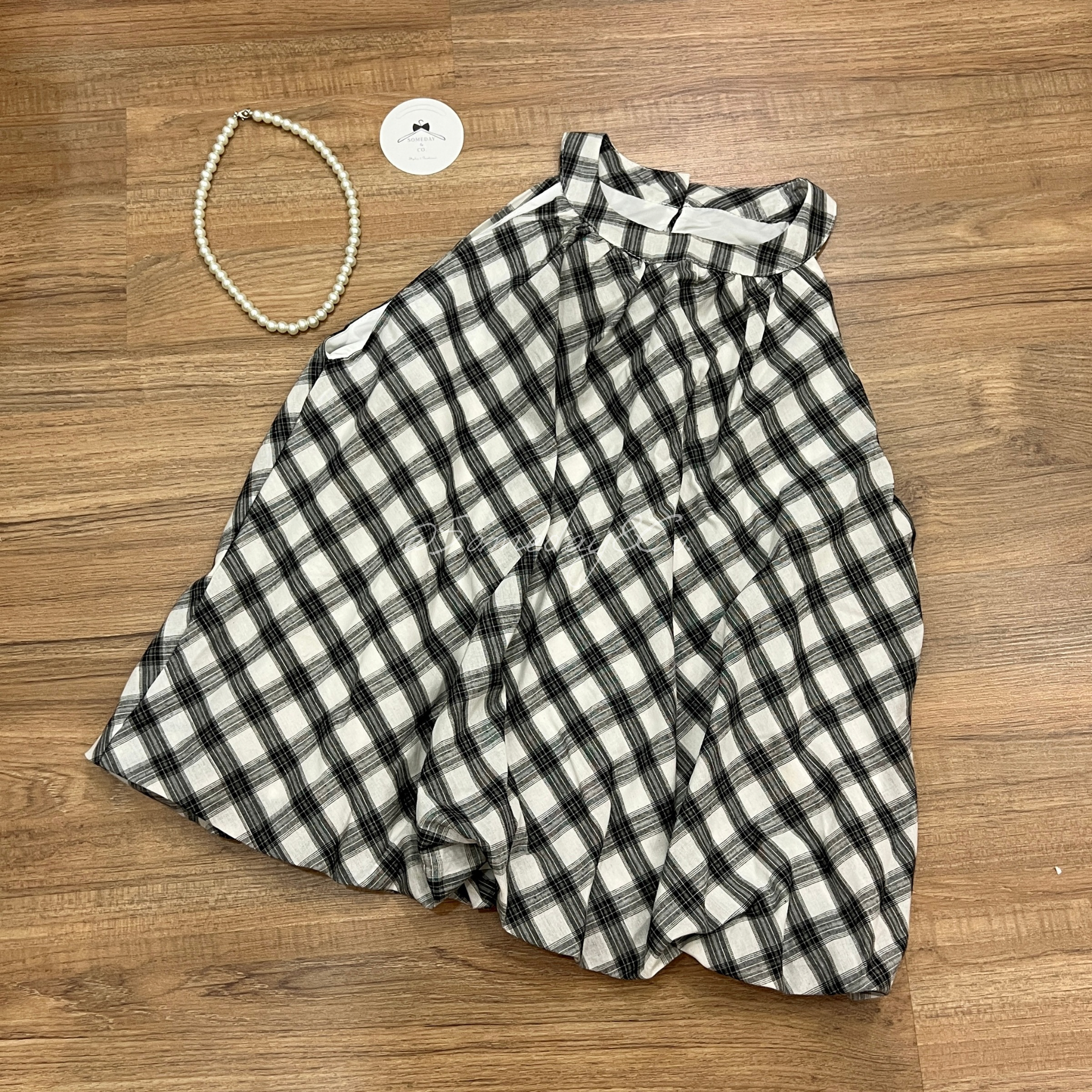 B001 复古格纹上衣｜Ready stock 现货