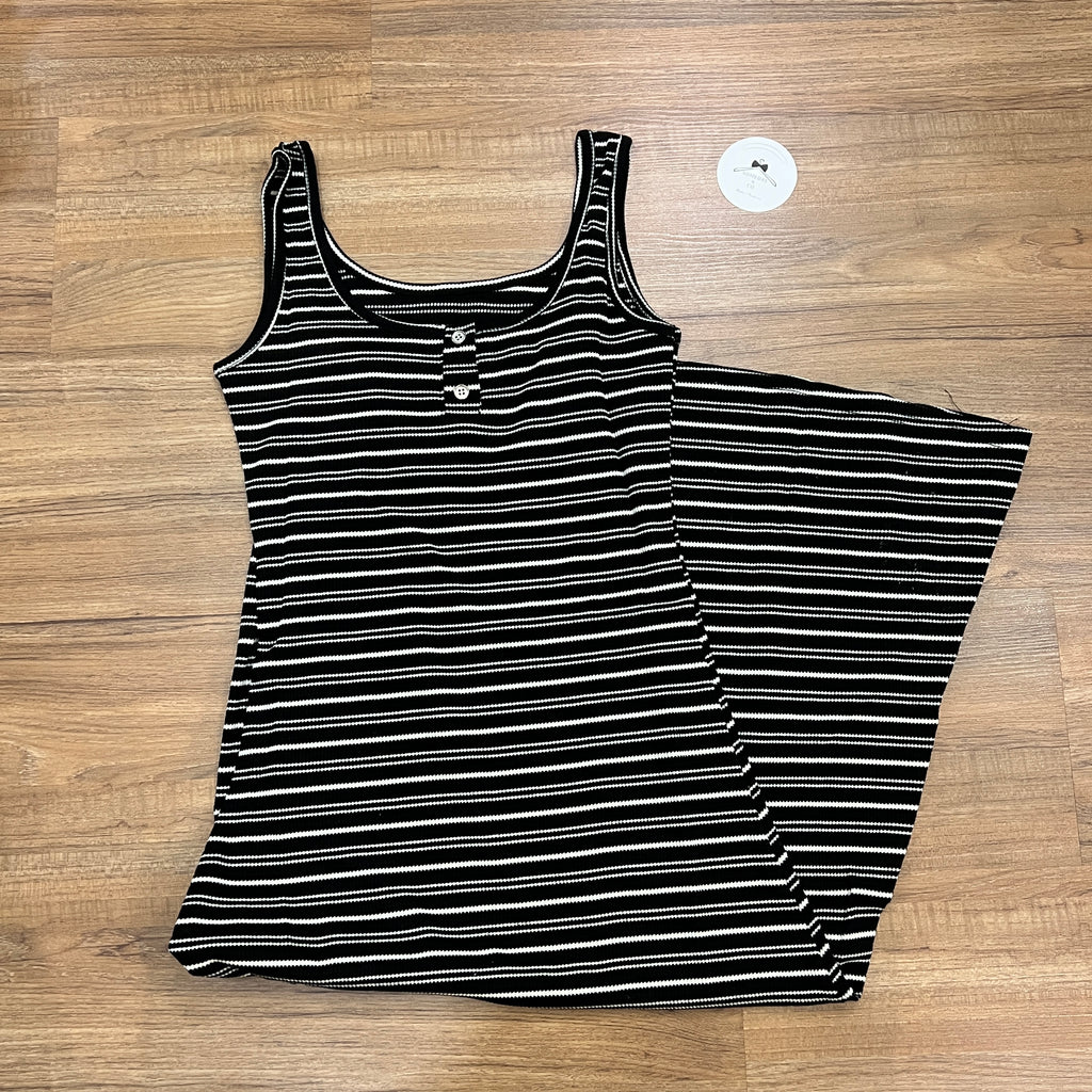 S008 韩系条纹针织长裙｜Ready stock 现货