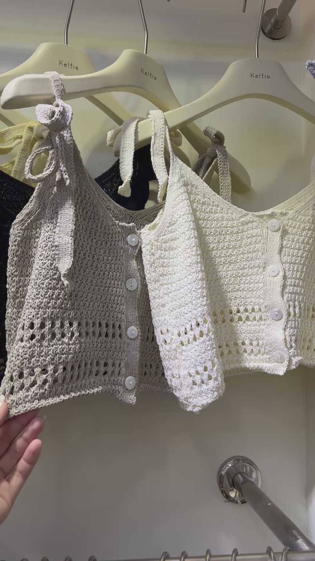 B020 韩系绑带针织上衣｜Ready stock 现货