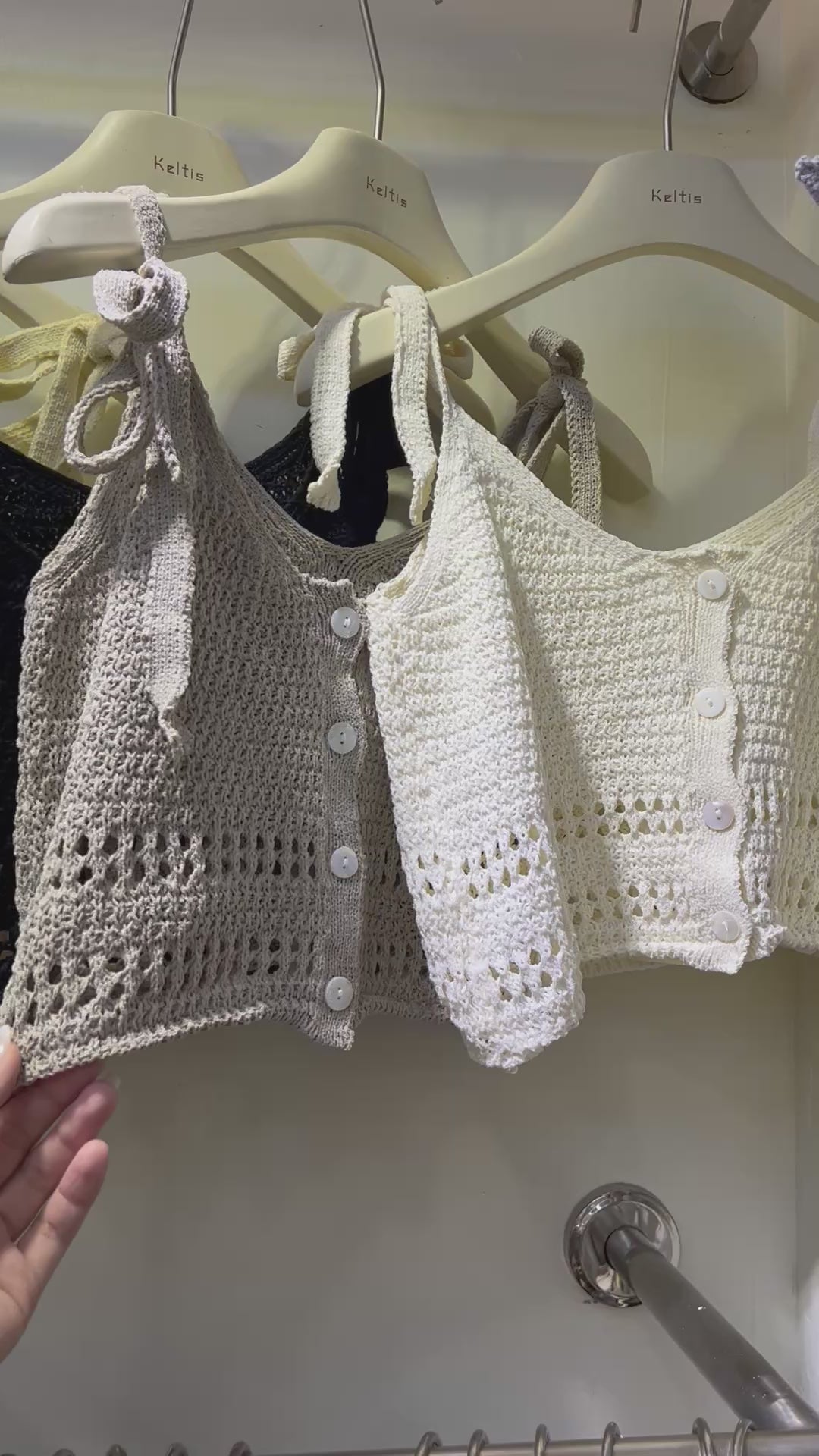 B020 韩系绑带针织上衣｜Ready stock 现货